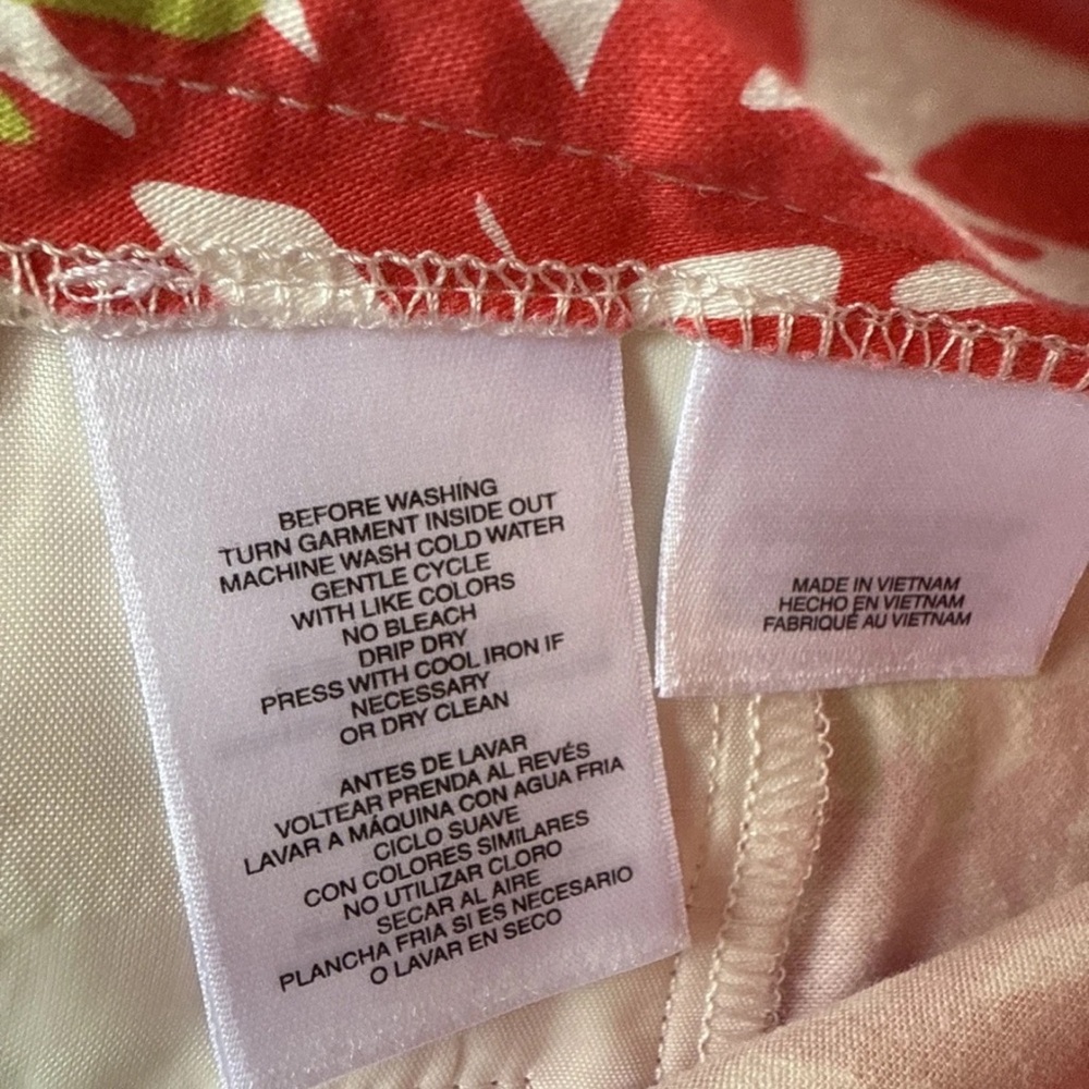 Pappagallo Hot Pink & Lime Floral Ankle Jeans pink (sand and melon) 10 nwt - Picture 7 of 16